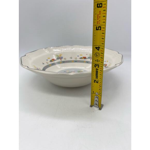 Vintage Hankook Pig Farm Design Serving Bowl 9" Korea - Picture 1 of 10